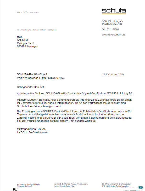 download download GERMANY SCHUFA utility bill Word and PDF template PDF template PDF template